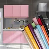 Vinyl Wallpaper Solid Color Laser Self Adhesive DIY Home Decor Film Waterproof Wall Stickers for Wardrobe Covers Kitchen Cabinet 220607