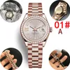 Classico orologio da donna di lusso da 28 mm meccanico automatico inossidabile trapano elettrico con bordo a stella piccolo trapano