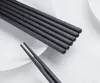 500Pair Black Chopstick Restaurant Durable Japanese Chopstick-Sushi Black-Alloy Chopsticks Chinese Food SN4576