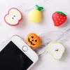 Mignon câble protecteur cordon fil dessin animé USB câble Silicone fruits couverture enrouleur chargeur Protection pour téléphones