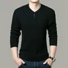 Erkek Sweaters Düz Renk Kazak Erkekler V Boyun Kazak Sıradan 220823