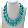 Natural Egg Turquoise Bead Necklace AAA