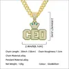 Pendentif Colliers Ins Hip Hop Cristal Plein Diamant Personnalité PDG Lettre Collier Miami Hommes Rap Chaîne Cubaine Collier BijouxPendant Nec