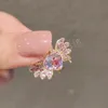 Koreanska mode pärla diamant inlagda klämmor hårtillbehör för kvinnor nisch metall grepp franska retro hårnål fest smycken