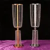 60cm-100cm Tall Acrylic Crystal Flower Vase Rack Candlestick gold sliver Wedding Table Centerpiece Event Road Lead Candle Stands