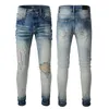 Jeans pour homme Designer Skinny Biker Noir Blanc Long Rip Mens Moto Zipper Hip Hop Détresse Cargo Denim Jeunes Slim Fit Straig249U