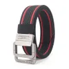 Classic Tactical Sports Weave Belt Men Designer Double Alloy Buckle High Quality Outdoor Canvas Belt for Male