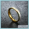 Band Rings Jewelry Gold Forever Love Wedding Ring Cz Stone Heart Stainless Steel Eternity Engagement Promise Couple For Women Men Drop Deliv