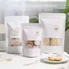 Gift Wrap Packaging Bags With Window For Small Business Kraft Paper StandUp Pouches Clear Food Coffee Beans Storage Party GiftGif9290982