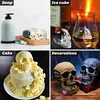 Candl Mold Diy Skull Shape Silicon för att göra dekorativa ljus EXPOY HESSIN Mögel Craft Casting Mold Home Decor 2206299943095