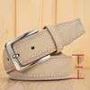 أحزمة Luxury Leature Leather Men's Belt Nubuck Suede Oxford Cloth Alloy Pin Buckle Designer Men Men Spot Wholesalebelts