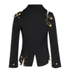 TWOTWINSTYLE Loose Fit Black Hollow Out Pin Spliced Jacket Blazer Lapel Long Sleeve Women Coat Fashion Autumn Winter 220402