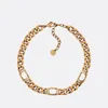 Kobiet projektantki naszyjnik biżuteria moda damskie łańcuchy naszyjniki złoto link łańcuch liste