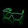 LED نظارات Neon Party وميض الجدة الإضاءة El Wire متوهجة Gafas Luminous Bril Goverty Gift Glow Glow Sunglasses Supplies Supplies D1.5