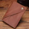 Card Holders Vintage Genuine Leather Wallet Holder Casual Men Hasp Coin Purse 2022 Design Brown Cow Carteira MasculinaCard