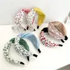 2022 Print Cloth Cross Patchwork Bezel Hairband Women Clips Hair Accessories Headband Opaska Do Wlosow Bandeau Cheveux Diademas