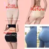 Lanfei Women Butt Lifter Body Shaper Tummy Control Majtki pośladki Open Instan Padded Boyshorts Hip Enhancer Odchudzanie bielizna Y220411