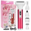 5 I 1 Electric Hair Remover Rechargeble Lady Shaver Nose Hair Trimmer Eyebrow Shaper Leg Arm Pit Bikini Trimmer Women Epilator 220323