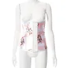 Bustiers Corsets Corset Bodysuit для женщин, чтобы носить печать масляной живописи скульптуры пояса, отталкивание Bustier Top Toist