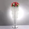 украшение цветы центральные части для свадебных украшений Bling Table Chandelier Flower Stand Weddings.