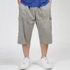 Calções masculinos soltos carga shorts bermuda masculina plus size 5xl 6xl casual capris bolso curto algodão moletom pantalones