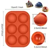 2st Half Sphere Silicone Forms For Chocolate Bombs Pastry 6 Holes Cake Mold For Baking Kitchen Pastry Tools 220517