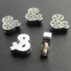 Legering full strass gliddelar husdjur krage band diy skjutreglage tillbehör charms grossist