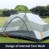 Hewolf Outdoor Winter Camping Tent 2 Persons Double Layer Waterproof Aluminum Alloy Tent Pole Breathable Double Doors Tent H220419