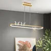 Pendant Lamps Modern And Simple Led Strip Light Luxury Butterfly Crystal Dining Room Chandelier Nordic Designer Art Bar ChandelierPendant
