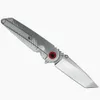 Новый R1501 Flipper Fliping Knife D2 Stone Wash Tanto Point Blade Ручка из нержавеющей стали Стальная шариковая подшипника быстро открытые ножи с нейлоновым пакетом