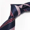 Bow Ties Top Quality Men's Fashion Classic Business Silk Tie For Men Brand Designer 8 CM Blue Pink Red Striped Necktie Male GiftBow Enek