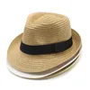 Panama Straw Hats Men's Spring Summer Beach Shade Hat Men Jazz Small Brim Top Cap Man Sun Protection Caps Male Sunhat Sunhats