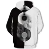 Herren Jacken Langarm Herren Hoodies Kapuze Halb Schwarz Weiß Cool Plain Skull Hoddies Männer Patchwork Sweatshirt Männlich Hoody Mode Frauen