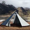 Aricxi 3-4 Persona Ultralight Outdoor Camping Teepee 20D Silnylon Pyramid Tenda Grande Tenda senza stelo Backpacking Escursionismo Tende H220419