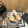 Aneikeh Sandálias 2022 verão mulheres chinelo quadrado dedo do pé fino salto alto senhoras mulas de alta qualidade elegante vestido sapatos slides