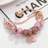 Bracelets de charme Código Drop se encaixa no verão Love Heart Beads Brand Pulseras Europeias para Mulheres GiftCharm Lars22