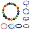 P￤rlstr￤ngar chakra armband b￤rnsten jade p￤rlstav kristallpunkt jul o￤ndlighet turkos sten p￤rla droppleverans smycken armele dhr2o