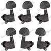 A Set of 6 Pcs Black Big Semicircle Buttons Guitar String Tuning Pegs keys Tuners Machine Heads for Acoustic Electric Guitar