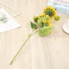 Konstgjord solrosblommor gren Faux Floral Home Wedding Party Table Decor Mjukgrenar Pastoral stil G3826