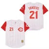 Retro Beyzbol 17 Chris Sabo Jersey 30 Ken Griffey 5 Johnny Bench 24 Tony Perez 21 Reggie Sanders Serin Kırmızı Beyaz Gri Kazak Vintage 1976 1990 2000 2005 Emekli