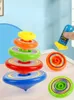 Rotary Gyro Ceia Spinning top Shooter Game Longa Duração Luminosa Sobreposta Cor Flash Gyro Battle Plate Toy hand spinner spi2930747