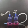 Mini Pocket Glass Oil Burner Bong Smoking Hookahs for Recycler Dab Rig Wax Dabber Tool Kit Tobacco Dry Herb Spoon Pipe