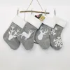 2022 Nuove decorazioni natalizie Borse regalo di Natale a sospensione Elk ricamato a regali di calzini di qualità
