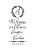 Дизайн венки свадьба Weclome Sign Board Stickers Custom жених имена жених виниловая наклейка на стену для свадебной церемонии