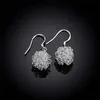 Dangle & Chandelier Korean 100% 925 Sterling Silver Cute Knot Ball Vintage Long Drop Earrings For Women 2022 Engagement Wedding Jewelry Gift