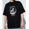 2022 New Rose Red Black VETEMENTS Camiseta de gran tamaño Hombres Mujeres Alta calidad VTM Top Unicorn Print Bordado Vetements Tees