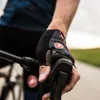 Rowerowe rękawiczki Rękawice na pół palca oddychające do mycia sporty na zewnątrz MTB PU skórzane podkładka dla mężczyzn