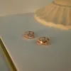 Hoop & Huggie Fashion Shell Cross Earrings High Quality Gold Plated Luxury Milkshake Color Enamel Summer Women Fine JewelleryHoop Dale22