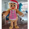 halloween Gingerbread man Mascot Costume Personaggio dei cartoni animati Abiti Suit Adulti Taglia Natale Carnival Party Outdoor Outfit Tute pubblicitarie