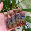 Key Rings 7 Chakras Orgonekey Keychain Energy Orgonite Crystal Stone Healing Amet Clasp For Car Meditation Reiki Om Lucky Carshop2006 Dhr4A